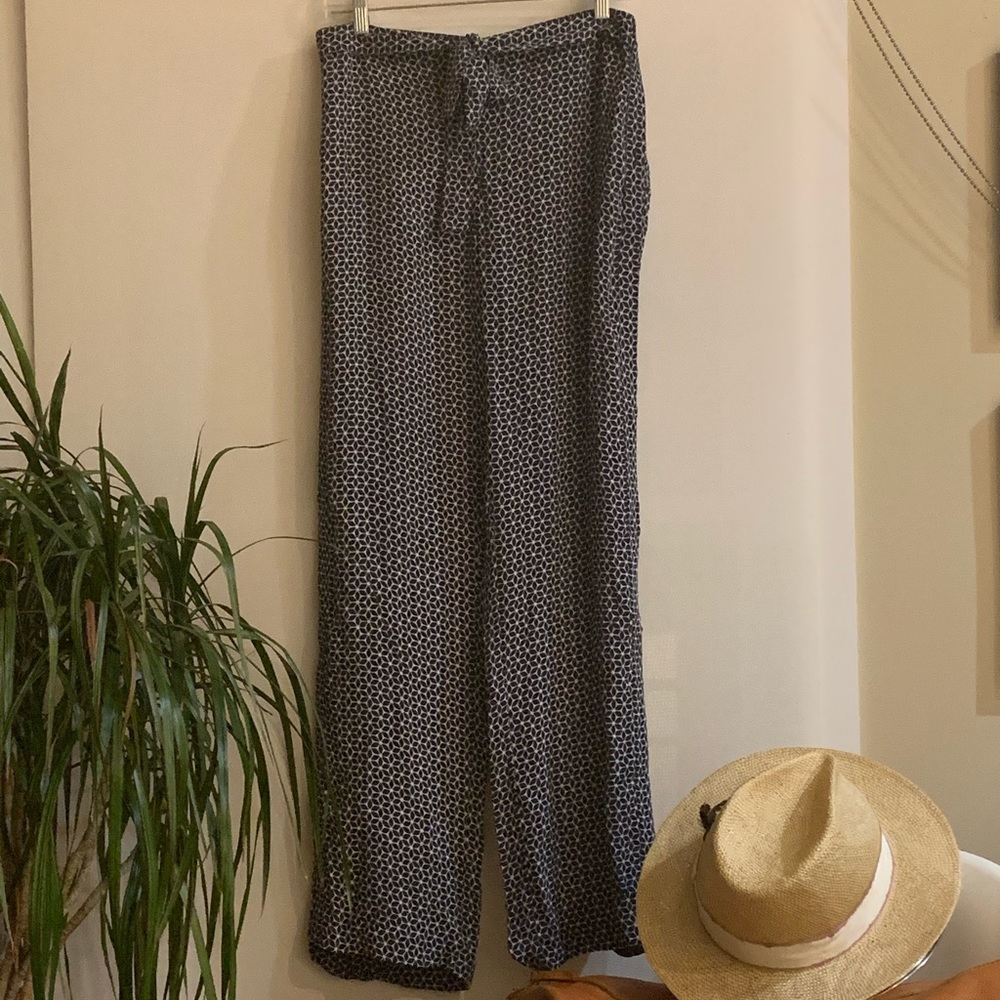 Theory *Silk* Palazzo Pants w/ Matching Belt